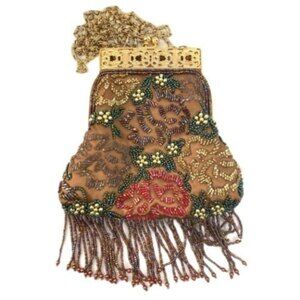 Vivi Designs Vintage Beaded Crossbody Coin Purse